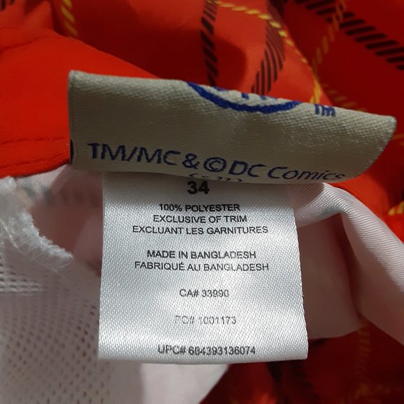 DC Comics Mens Shorts Shazam The Flash Lightning Bolt Size 34 - Picture 5 of 5